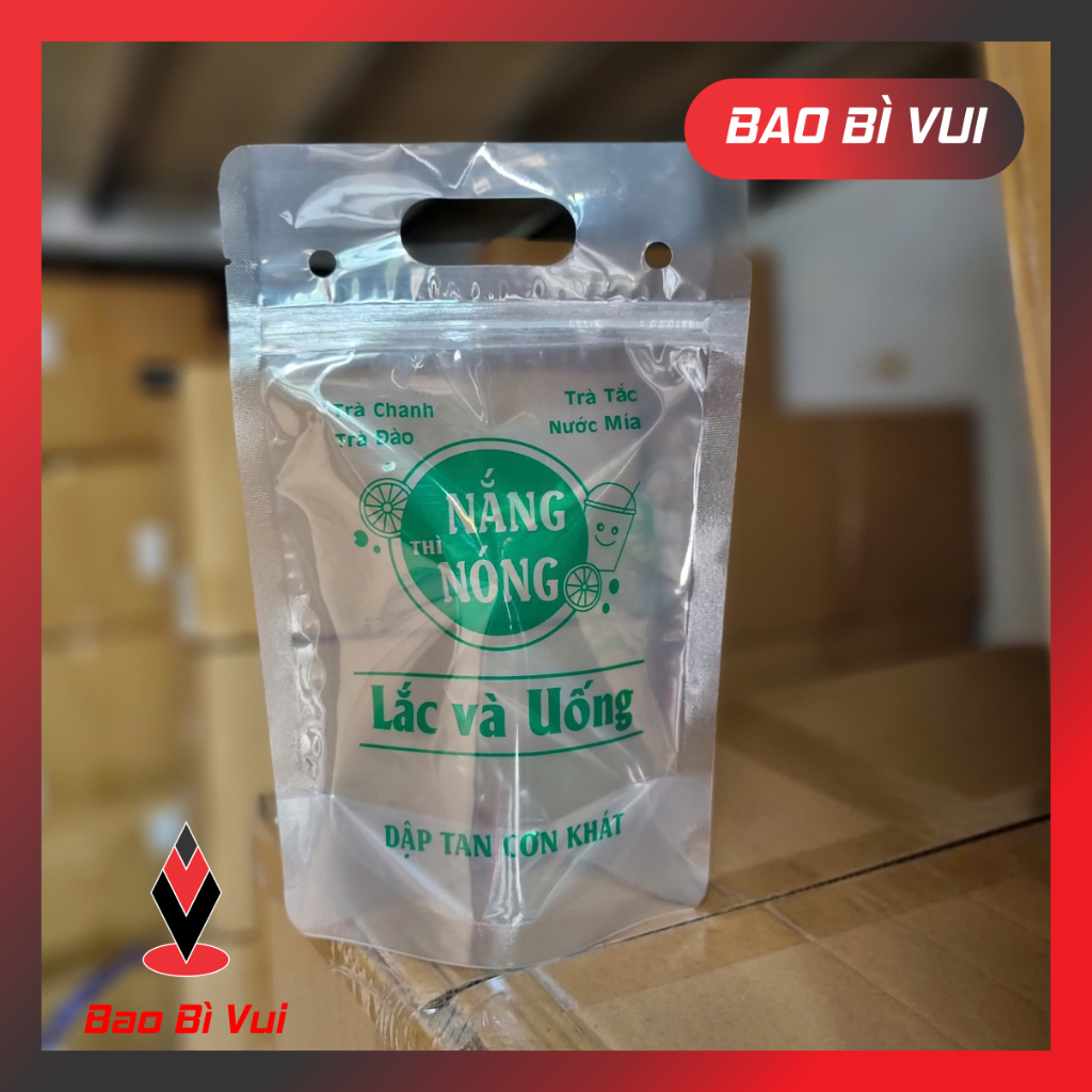 ( COMBO 5 KG) Túi zip có quai xách in hình túi trà chanh