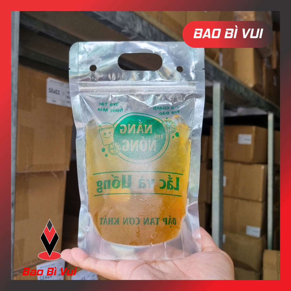 ( COMBO 5 KG) Túi zip có quai xách in hình túi trà chanh