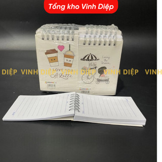 Sổ Lò Xo kẻ ngang A6, A7 (Hải Tiến 200trang)  chất liệu cao cấp chống mỏi mắt, không nhòe mực