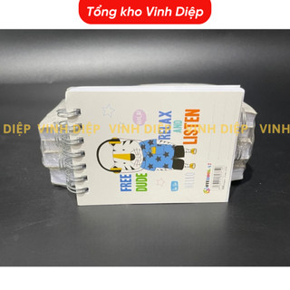 Sổ Lò Xo kẻ ngang A6, A7 (Hải Tiến 200trang)  chất liệu cao cấp chống mỏi mắt, không nhòe mực