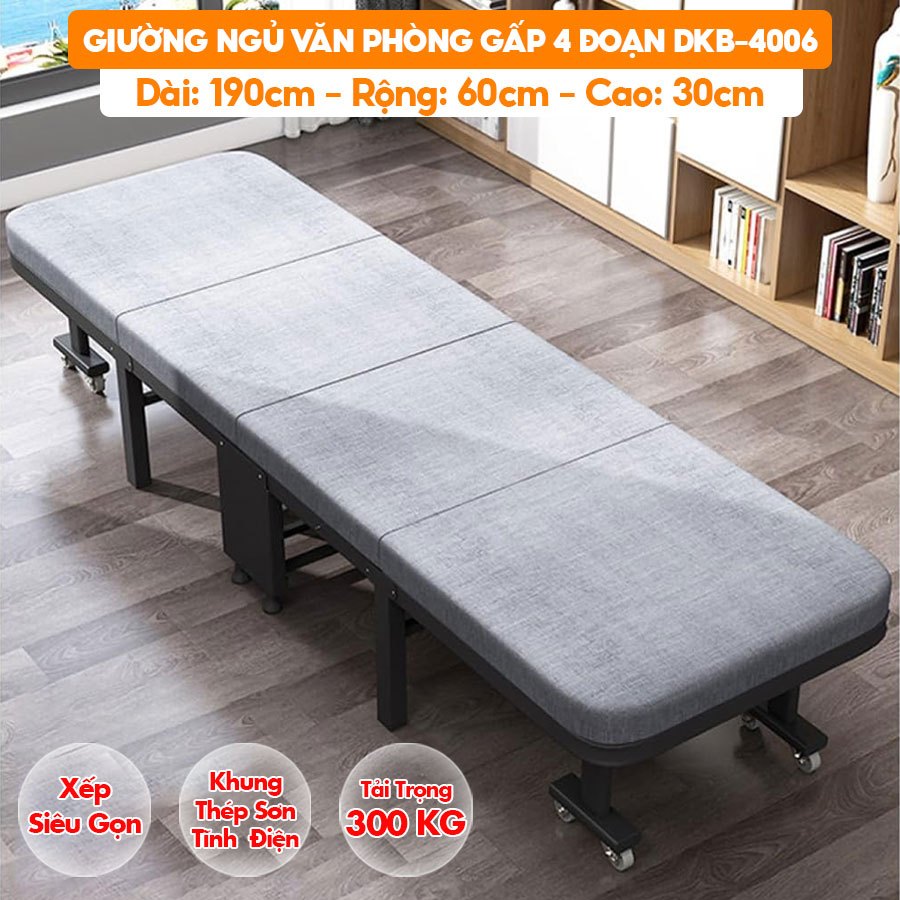 Giường ngủ xếp gọn DAKITA DKB-480, giường ngủ gấp 4 đoạn có nệm