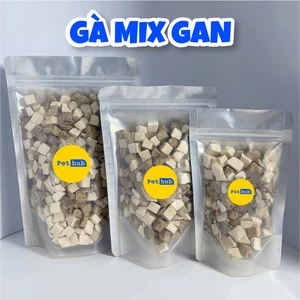 Viên Gà Sấy + Viên Gan Gà Hỗ Trợ Tiêu Hóa, Giảm Mùi Phân, Nước Tiểu, Thịt Sấy Cho Mèo Pet Hub