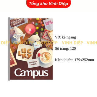 Vở kẻ ngang Campus Gift 120 trang ,VỞ HỌC SINH CẤP 2,CẤP 3