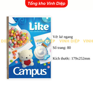 Vở kẻ ngang Campus Gift 120 trang ,VỞ HỌC SINH CẤP 2,CẤP 3
