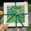 Hộp Quà Tặng sinh nhật, hoa, trái cây màu trắng có Ô Kính giấy dày kèm Rơm Nơ decor sẵn cực sang trọng