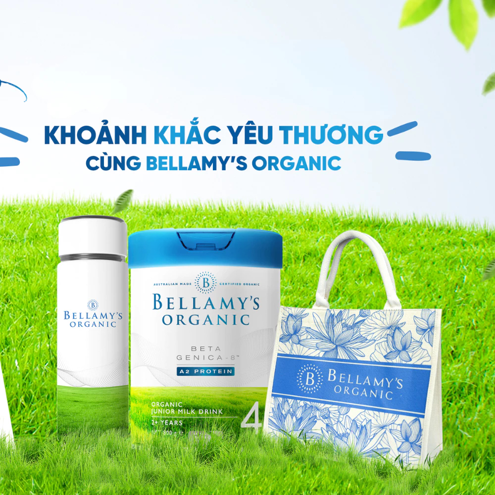Sữa Bellamy's Organic Beta Genica-8™ số 1-2-3 800g, Nhập Khẩu