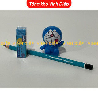 Combo bút chì Thiên Long, Tẩy deli, Gọt bút doremon ,đồ dùng học tập cho bé, đồ vẽ mỹ thuật