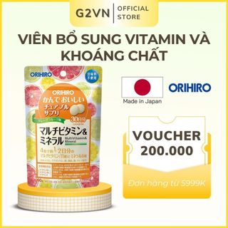 Viên Nhai Bổ Sung Vitamin Và Khoáng Chất Orihiro Dạng Túi 120 Viên