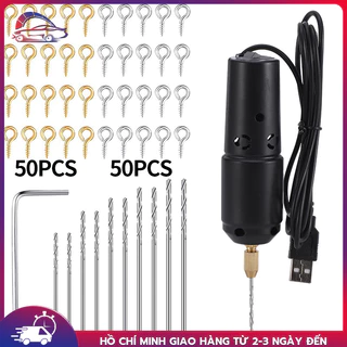 【????giảm giá????】Bộ Dụng Cụ Khoan Điện Cầm Tay Kèm 10 Mũi Khoan Cho Làm Đồ Trang Sức/Đồ Gốm/Đồ Gốm