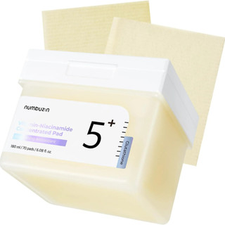 Nước hoa hồng dạng miếng NUMBUZIN No.5+ Vitamin-Nia Concentrated TonerPad, tẩy da chết, sáng da 70Pads/180ml