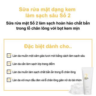 [DATE 02/03/27] Sữa rửa mặt dạng kem NUMBUZIN No.2 Deep Clean Fresh dịu nhẹ, làm sạch sâu 120ml