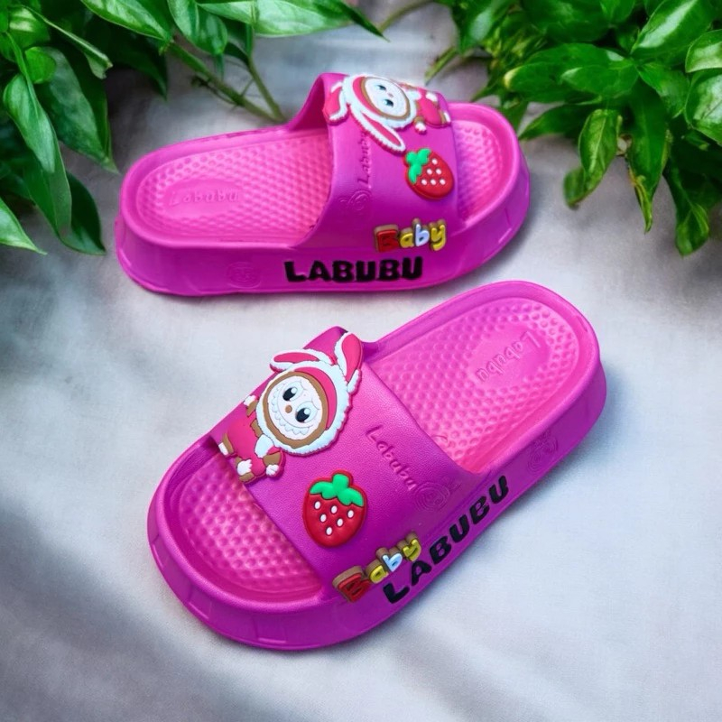 Dép bánh mì thỏ labubu thời trang đế cao siêu cưng cho bé gái