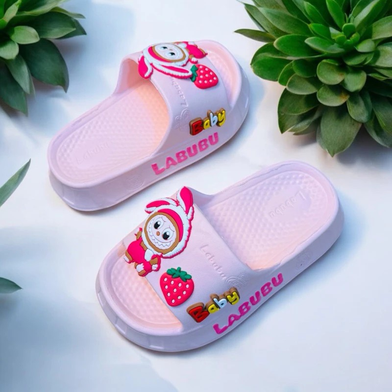 Dép bánh mì thỏ labubu thời trang đế cao siêu cưng cho bé gái