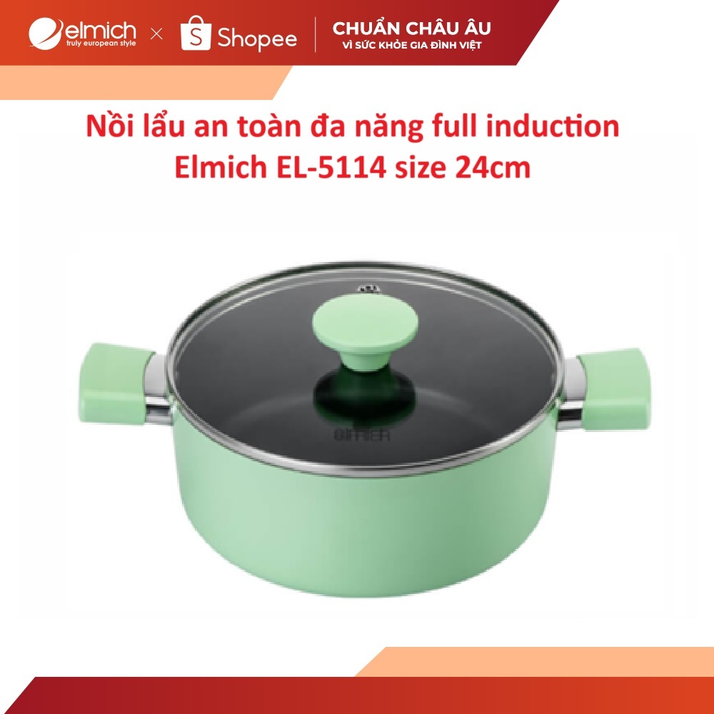 Nồi lẩu an toàn đa năng full induction Elmich EL-5114 size 24cm