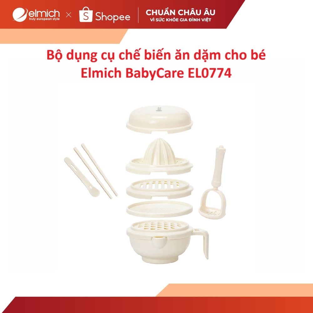 Bộ dụng cụ chế biến ăn dặm cho bé Elmich BabyCare EL0774