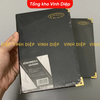 Combo 5 quyển sổ ghi chép B3 Hải Tiến 120 trang bìa da cứng màu đen