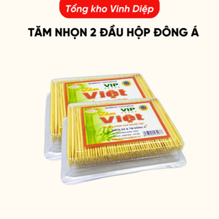Tăm nhọn 2 đầu hộp Đông Á, Tăm xỉa răng nhọn, tăm nhọn Vip Việt dùng cho quán ăn nhà hàng