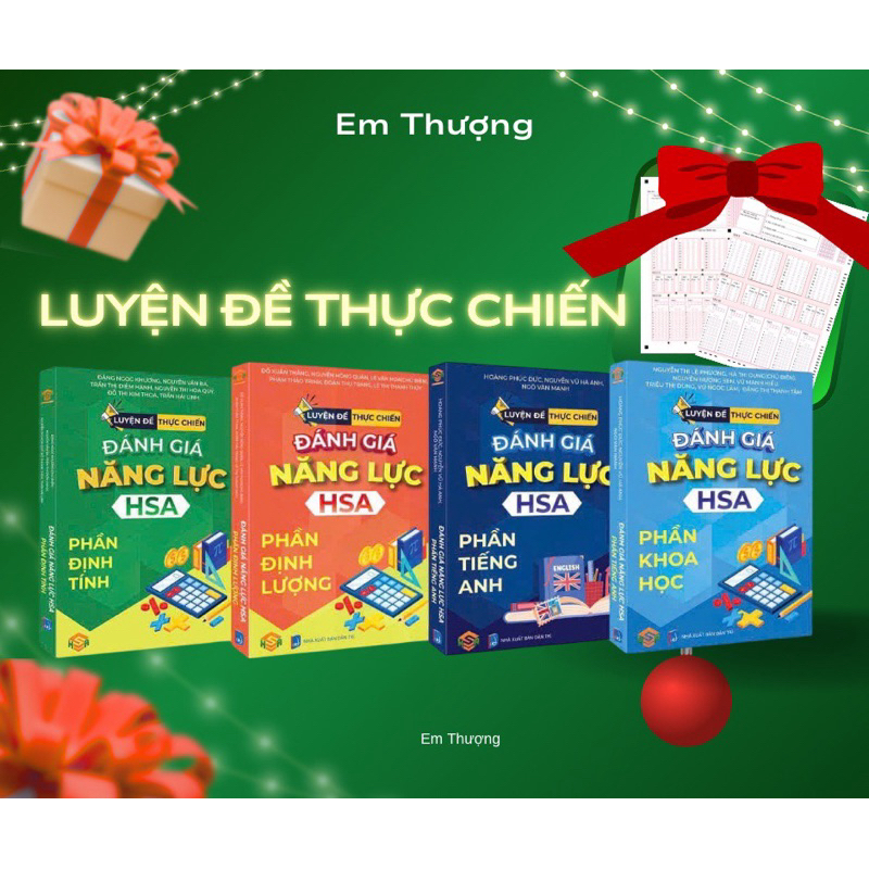 Combo 4 Sách luyện đề thực chiến đánh giá năng lực HSA (Định tính ...