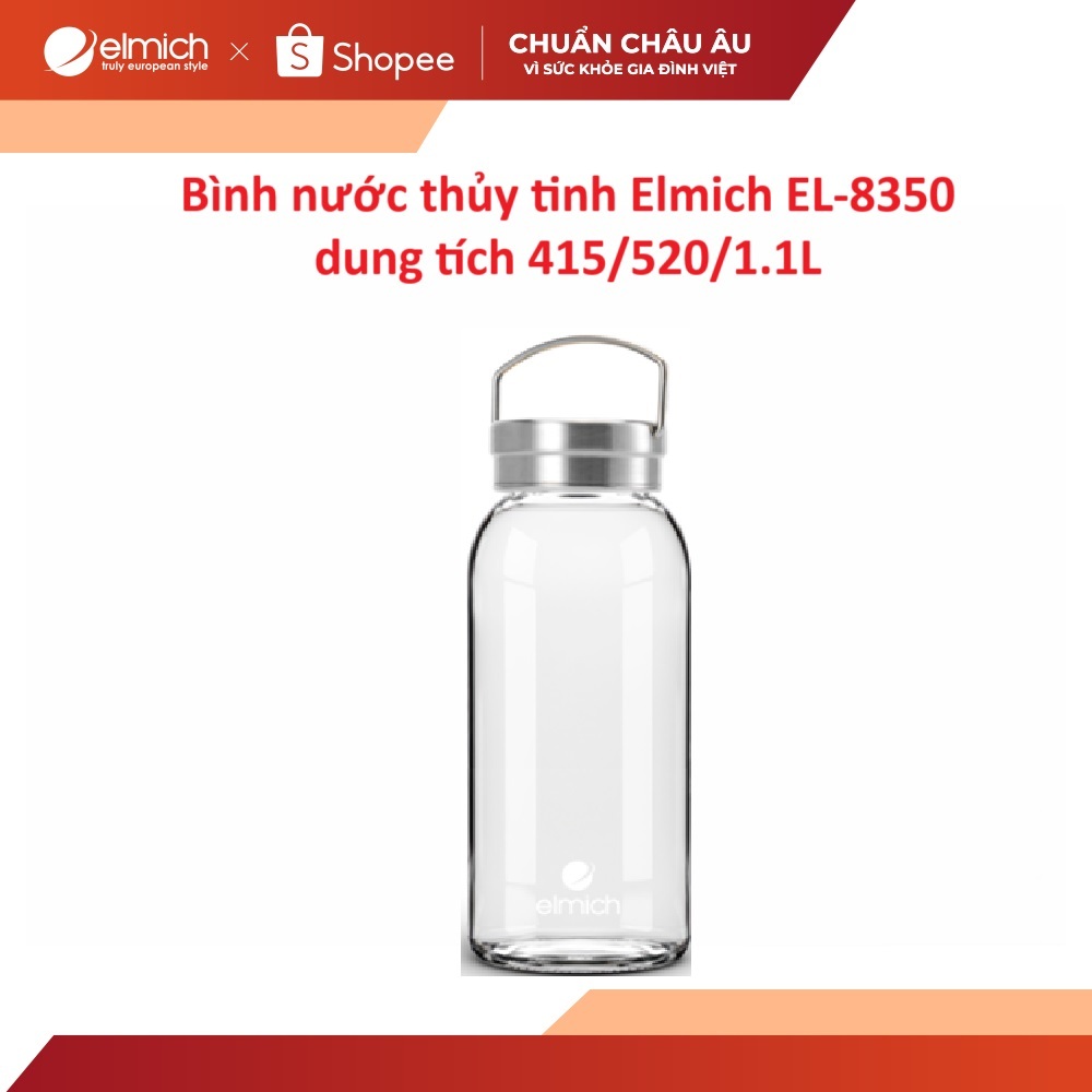 Bình nước thủy tinh Elmich EL-8350 dung tích 415/520/1.1L