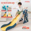 Cầu Trượt Cho Bé Hình Khủng Long Ngộ Nghĩnh, Cầu Trượt Gấp Gọn Tặng Kèm Bóng Rổ + Vòng Ném Cho Bé - KS02