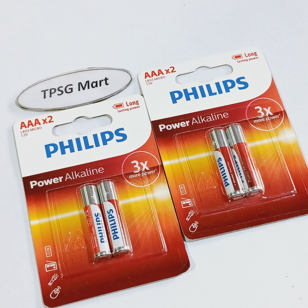 Pin AAA Alkaline Philips R03 MICRO 1.5V (R03L2B/97 Power Alkaline ...