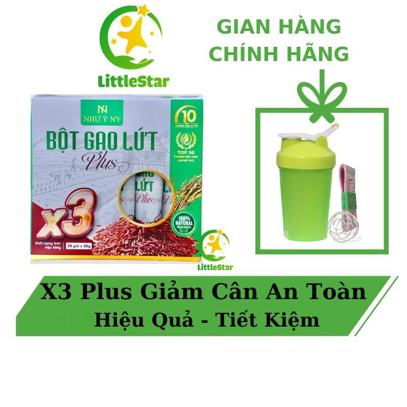Ảnh 3 Hộp Bột Gạo Lứt Plus X3 - Bột Gạo Lứt Giảm Cân Như Ý Ny - Giảm Cân - Lợi Sữa - Thay Thế Bữa Ăn 2