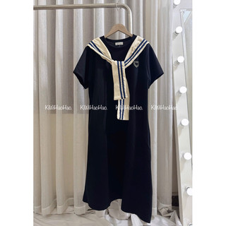 VÁY BẦU - CỘC TAY MÌ KHĂN DÁNG XUÔNG - 2 Màu ⚡RẺ VÔ ĐỊCH⚡