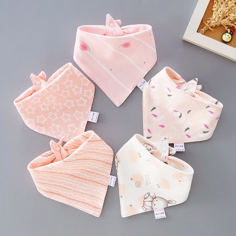 Set khăn yếm giữ ấm cổ trẻ em có cúc bấm mẫu xinh yêu hàng QCCC