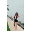 Bikini thiết kế, Bikini liền thân khoét hở lưng kèm bèo cột ( sẵn hàng)