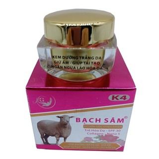 Kem dưỡng trắng da - Giữ ẩm - Giúp tái tạo - Ngăn ngừa lão hóa da Bạch Sâm K4 (18g)