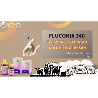 Thuốc thú y tẩy giun sán FLUCONIX 340 của Interchemie Hà Lan cho chó mèo trâu bò cừu gia súc gia cầm