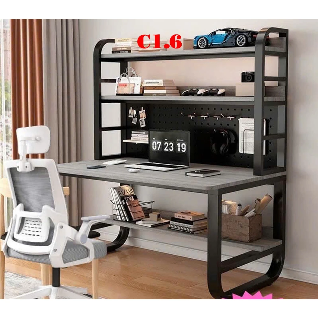 Bàn Học U Cao SHAKFUNI có giá sách