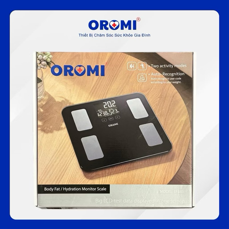 EF881 - Cân Sức Khỏe Điện Tử Thông Minh Đo Chỉ Số Cơ Thể Oromi