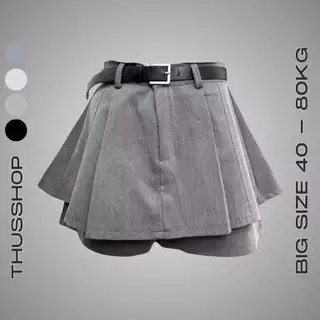 Quần Váy Dáng A BIGSIZE Phối Đai Lưng [TẶNG KÈM], Chất Liệu Kaki Ép Mùng 2 Lớp Xoè Đứng Form TA-868