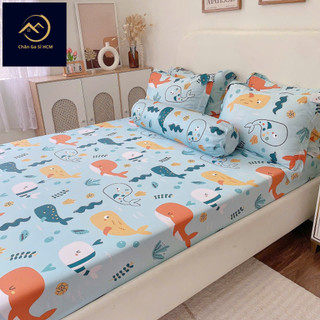 🎋LYOCELL SỢI TRE🎋 Bộ Ga Gối Lụa Lyocell Sợi Tre Mềm Mịn, Thoáng Khí, Bộ 4 Món Ga Gối NK _ Full Hộp