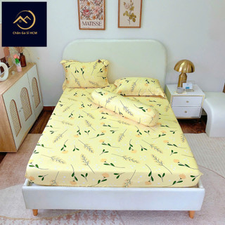 🎋LYOCELL SỢI TRE🎋 Bộ Ga Gối Lụa Lyocell Sợi Tre Mềm Mịn, Thoáng Khí, Bộ 4 Món Ga Gối NK _ Full Hộp