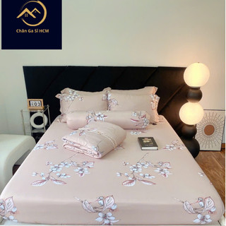 🎋LYOCELL SỢI TRE🎋 Bộ Ga Gối Lụa Lyocell Sợi Tre Mềm Mịn, Thoáng Khí, Bộ 4 Món Ga Gối NK _ Full Hộp