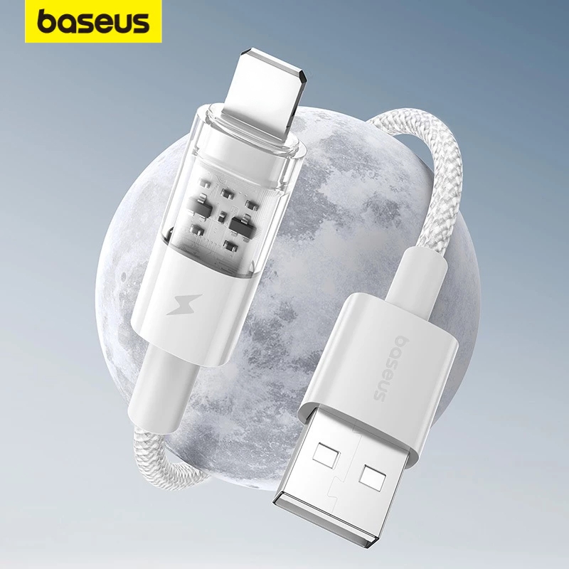 Cáp sạc và truyền dữ liệu Baseus Gem USB-C sang  iP 2.4A  Dây cáp sạc nhanh Phone 11 12 13 14 Sạc nhanh độ dài 1m 2m