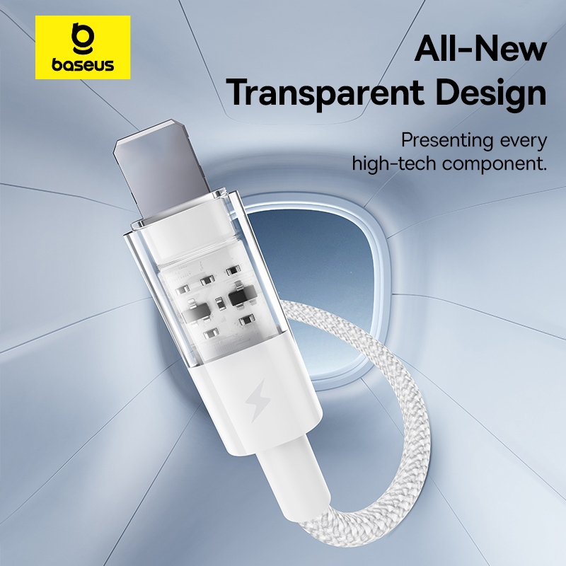 Cáp sạc và truyền dữ liệu Baseus Gem USB-C sang  iP 2.4A  Dây cáp sạc nhanh Phone 11 12 13 14 Sạc nhanh độ dài 1m 2m
