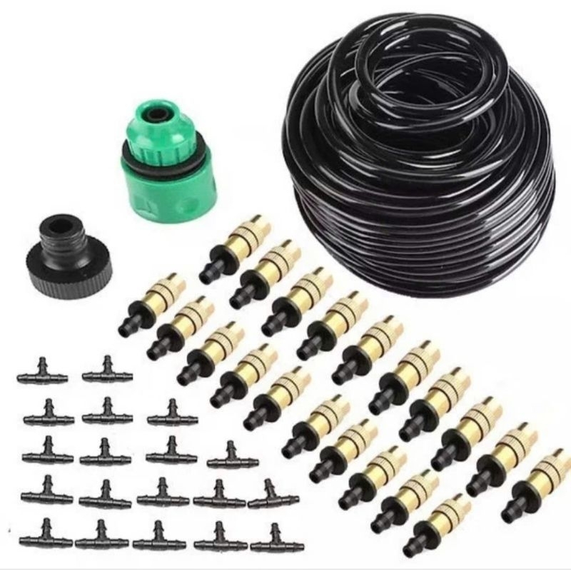 Bộ Kit tưới Phun Sương Làm Mát, Tưới Cây Bằng đầu  Béc Đồng - Tưới Cây Cảnh, Làm Mát Không Khí