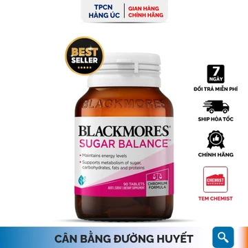 Viên uống cân bằng đường huyết Sugar Balance Blackmores Úc hỗ trợ kiểm soát đường huyết cho người tiểu đường 90 viên
