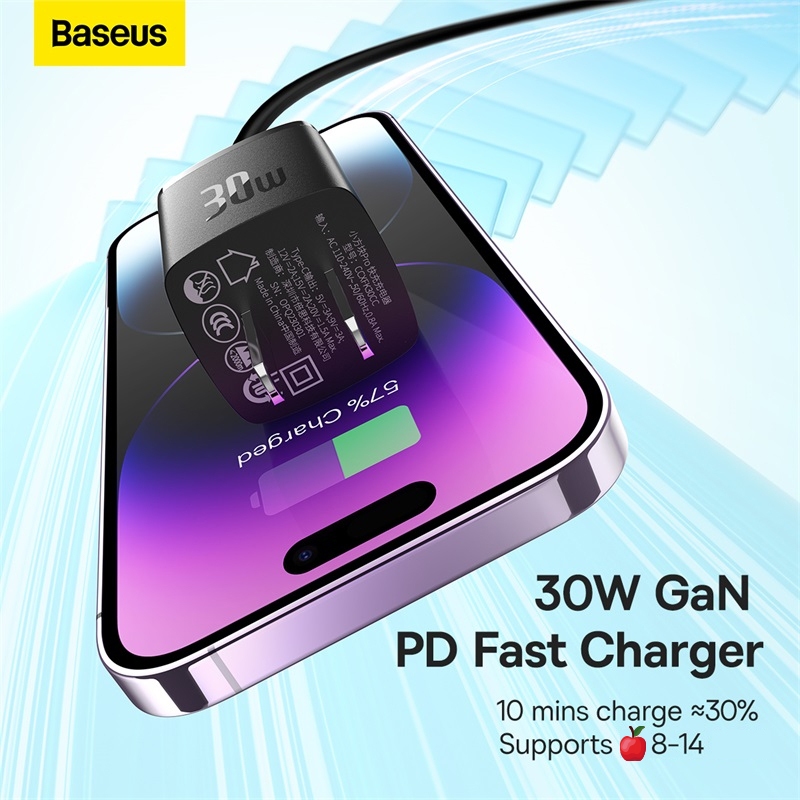 Củ Sạc Baseus 30W Mini Usb C Qc3.0 Pd 30w Sạc Nhanh Cho Điện Thoại