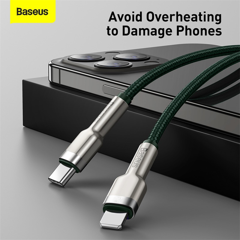 Ảnh Dây cáp sạc nhanh 20W Baseus từ đầu type C sang đầu phone 20W dây bện cực bền· 4