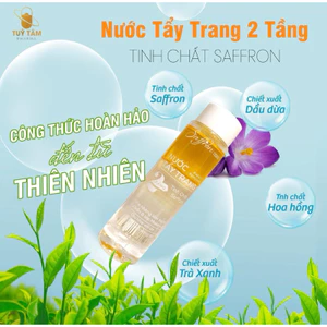 Nước tẩy trang hai tầng tinh chất nhuỵ hoa nghê tây saffron nano sạch sâu, cấp ẩm, se khít lỗ chân lông cho da - 160ml