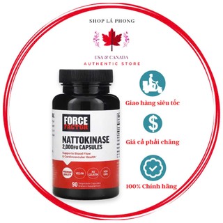 Viên Uống Force Factor Nattokinase 2,000 FUs ngăn ngừa đột quỵ, tai biến, và bổ tim mạch (90 viên)