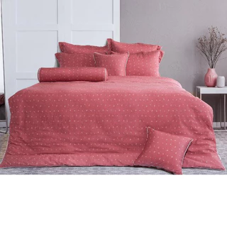 Drap ga chun mỏng chăn Everon EPM 23061 màu đỏ cherry vải modal mềm mát