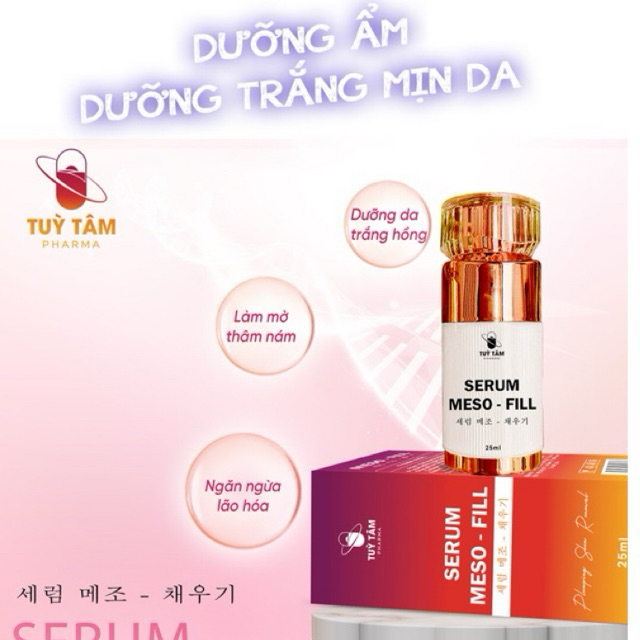 Combo peel da gồm 3 sản phẩm - Tinh chất meso fill - Kem caviar peel - Kem algae cream phục hồi - TÙY TÂM PHARMA