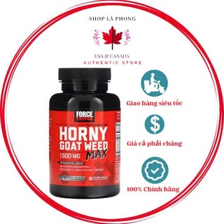 Viên uống tăng cường sức khỏe nam Force Factor Horny Goat Weed Max 1,500 MG (90 viên)