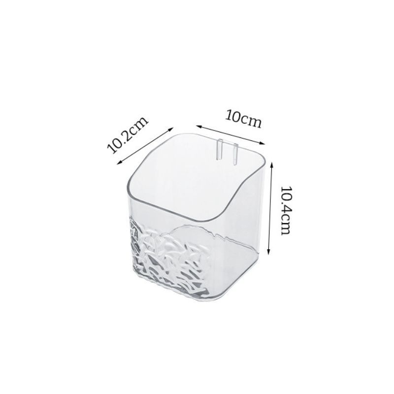Khay Nhựa Treo Tường ENODA HOME Chịu Lực Cao, Khay Trong Suốt Vân Sóng Đựng Mỹ Phẩm Kèm Miếng Dán Treo Tường P046