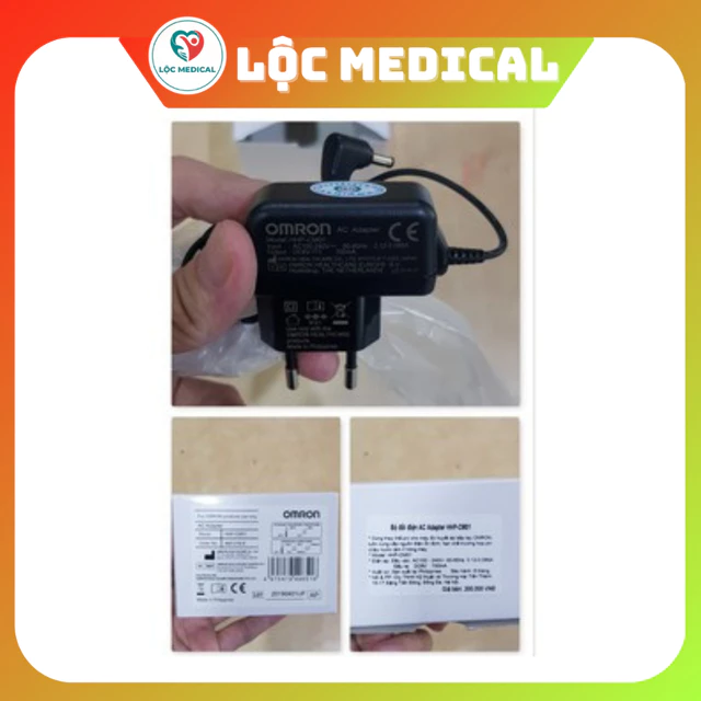 Bộ đổi điện máy huyết áp Omron AC Adapter Hàng chính hãng (Đen)